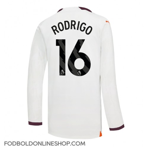 Manchester City Rodri Hernandez #16 Udebanetrøje 2023-24 Langærmet